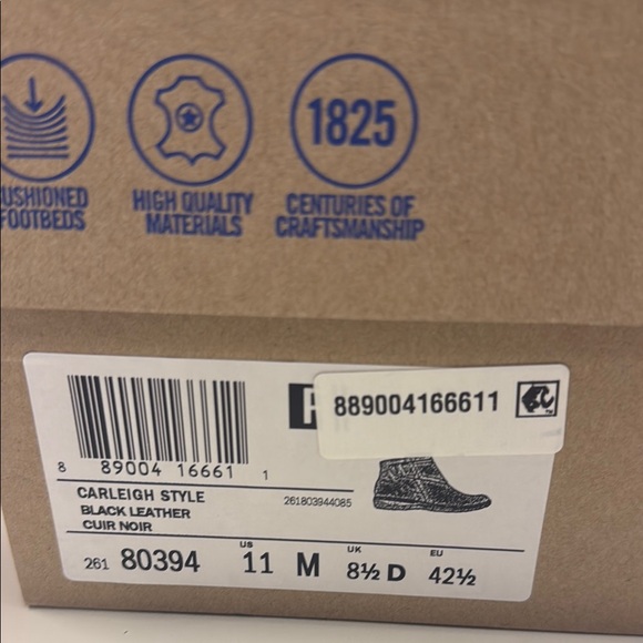 Clark’s carleigh style Black Leather Ankle Boots us 11 M - Picture 7 of 7